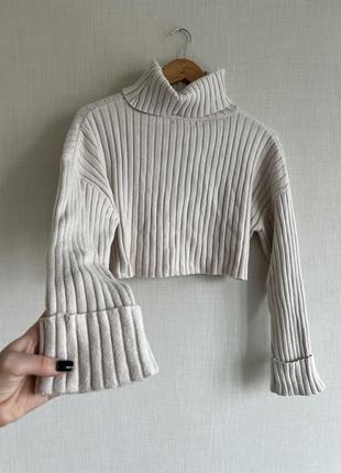 Укороченный мирор свитер