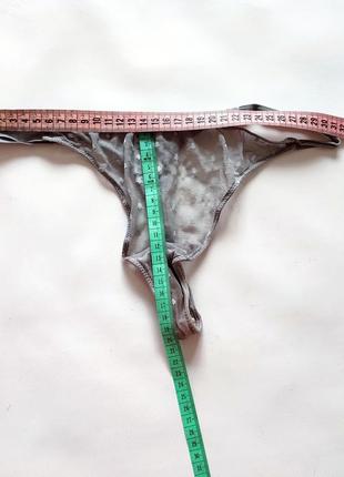 Asos трусики жіночі стрінги сірі зі слідами носки сексі прозора сіточка2 фото
