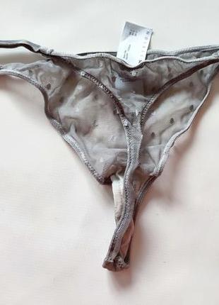 Asos трусики жіночі стрінги сірі зі слідами носки сексі прозора сіточка4 фото