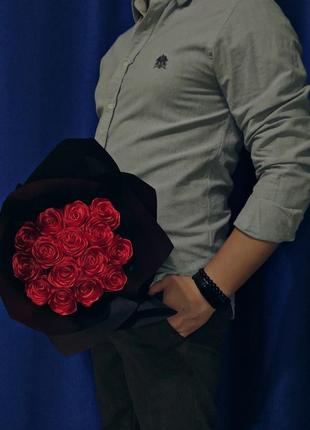 Букеты,букеты из лент,атласные ленты, розы,цветы, подарок