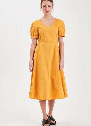 Сукня ichi золотисто-жовтого кольору