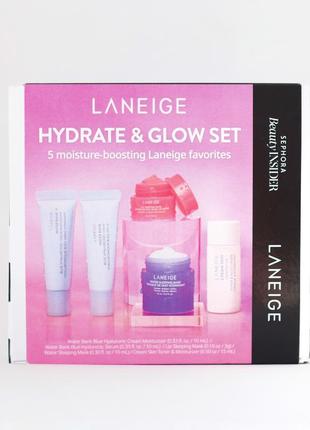 Набор бестселлеров для увлажнения и сияния – laneige hydrate and glow set1 фото