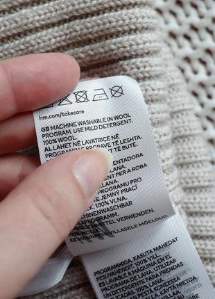 Новая детская бежевая шапка из шерсти h&amp;m, на 4-8 лет4 фото