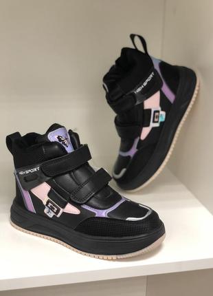 Хайтопы для девочек ботинки для девочек детская обувь кроссовки для девочек кеды для девочек1 фото