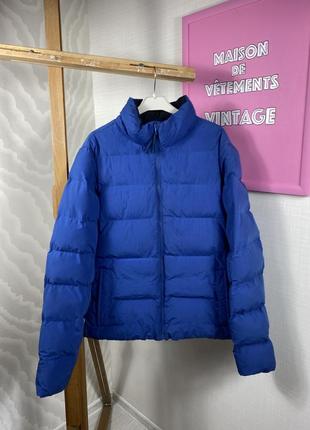 Gap primaloft puffer jacket куртка пухова базова синя nylon casual cos uq tnf куртка з карманами