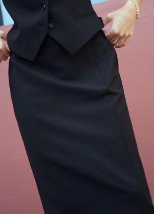 Асимметричная юбка-миди с содержанием шерсти zara9 фото