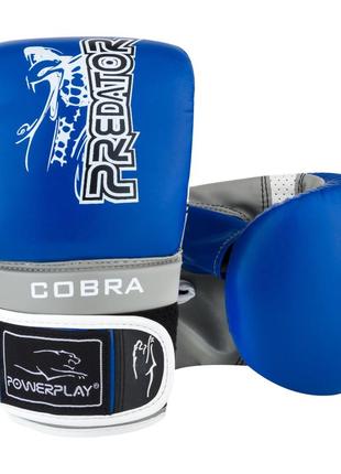 Перчатки снарядные спортивные тренировочные для отработки ударов powerplay 3038 сине-серые m dm-11