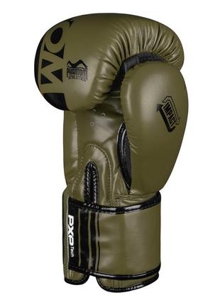 Боксерские перчатки спортивные тренировочные для бокса phantom army green 16 унций (капа в подарок) dm-113 фото