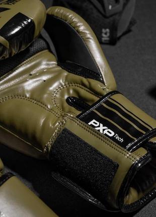 Боксерские перчатки спортивные тренировочные для бокса phantom army green 16 унций (капа в подарок) dm-116 фото