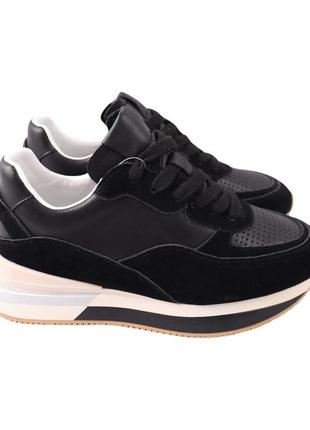 Кроссовки женские sorte lady черные натуральная кожа, 36