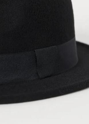 Чорна шляпа з вовни h&m2 фото
