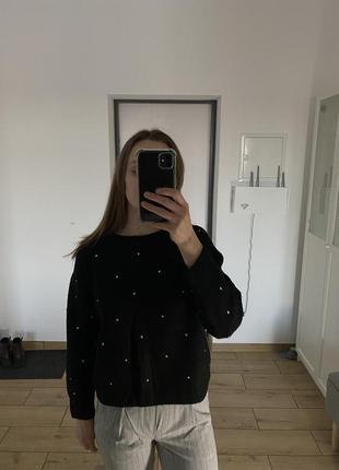 Свитер с бусинками от h&m