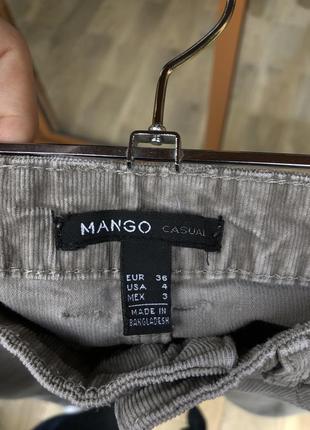 Узкие вельветовые штаны mango4 фото