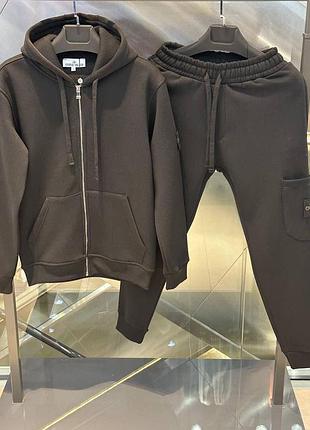 Мужской спортивный костюм мужской теплый костюм на флисе спортивный stone island