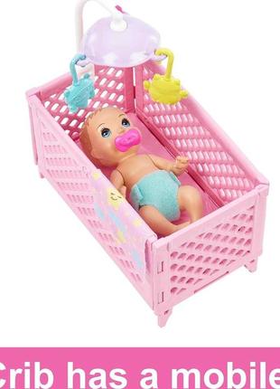 Барби няня с малышом и кроваткой barbie skipper babysitters скимппер4 фото