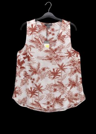 Новая майка с пальмами "primark" свободного кроя. размер uk14/eur42.