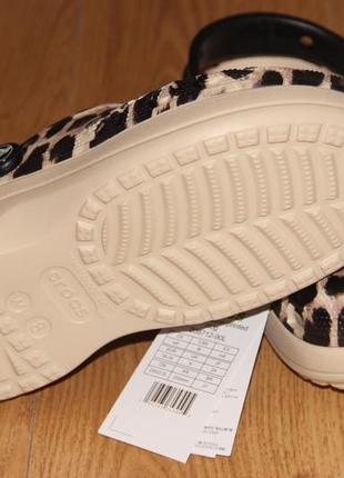 Женские кроксы crocs baya platform printed clog leopard w7,w8, w9 сабо4 фото