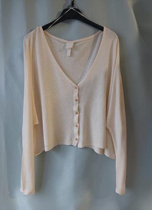 Легкая кофта лен и вискоза