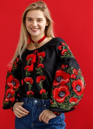 Вышиванка волшебная маки