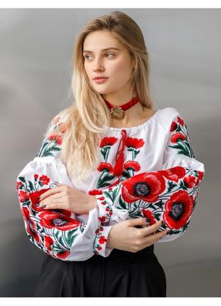 Вышиванка волшебная маки