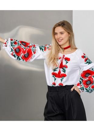 Вышиванка волшебная маки