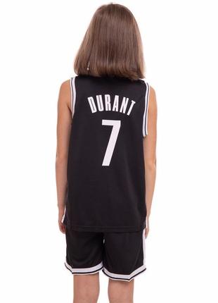 Форма баскетбольная детская 🔥nba brooklyn s-2xl черный-белый2 фото
