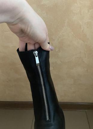 Шкіряні чоботи zara 39 розмір3 фото