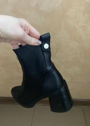 Шкіряні чоботи zara 39 розмір4 фото