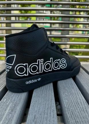 Черные кожаные высокие кроссовки adidas drop step 41-46 кроссовки мужское6 фото