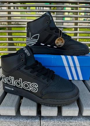 Черные кожаные высокие кроссовки adidas drop step 41-46 кроссовки мужское7 фото