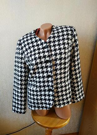 Жакет в гусячу лапку з вовною 17% cascade