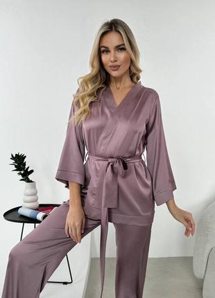 Женская пижама домашний костюм шелк армани шолк1 фото