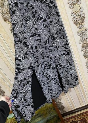 Легкое летнее длинное платье, черно-белое платье, сарафан4 фото