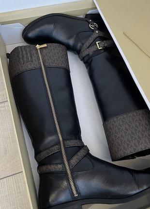 Шкіряні чоботи michael kors, демісезон, 40 розмір5 фото