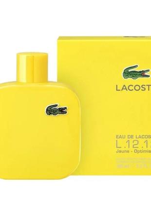 Чоловіча туалетна вода lacoste l. 12.12 yellow (jaune)  100 мл