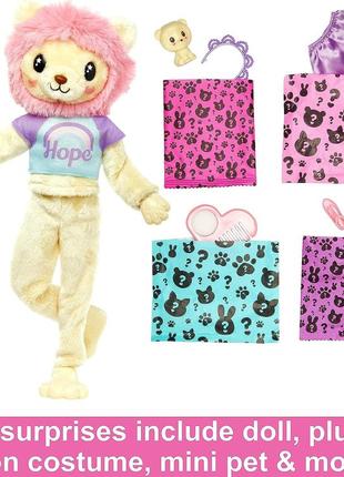 Кукла барби barbie cutie reveal lion plush costume плюшевый львенок лев оригинал ростовая кьюти ревил3 фото