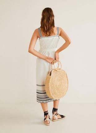 Сукня з вишівкою mango размер xs та l (53060757) 7