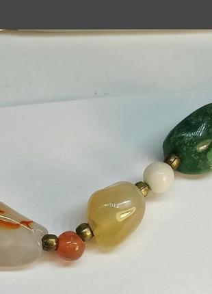 Винтажное ожерелье из натурального камня2 фото