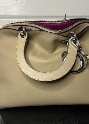 Christian dior  diorissimo tote pebbled leather large сумка оригинал    состояние идеал