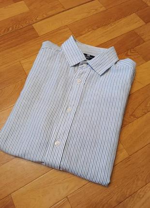 Качественная брендовая рубашка лен-хлопок