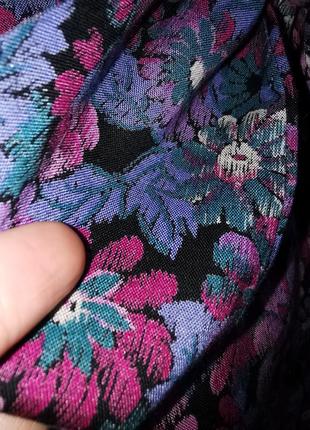 Сорочка з віскози вінтажна зі стрічками бант блуза в ретростилі принт квіти damart8 фото