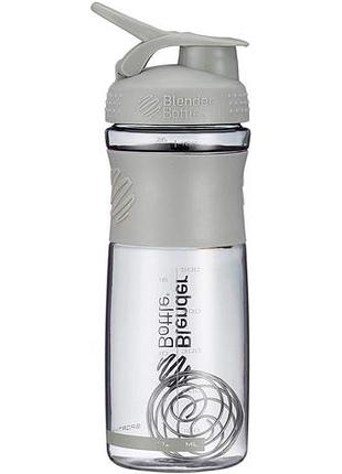 Бутылка шейкер спортивная универсальная для спортзала blenderbottle 28oz/820ml grey (original) dm-11