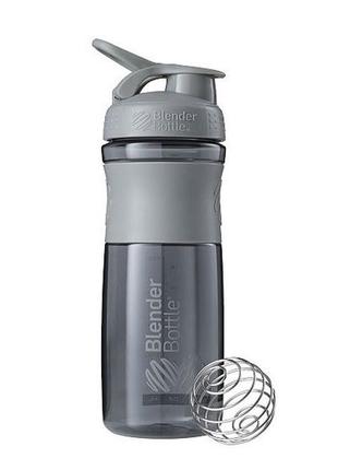Пляшка шейкер спортивна універсальна для спортзалу blenderbottle 28oz/820ml grey (original) dm-113 фото