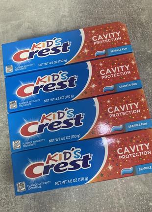 Дитяча зубна паста crest kid's cavity protection sparkle fun