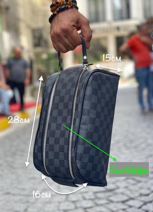 Сумочка для гігієнічний речей чоловіча сумка louis vuitton сумка крос боді луї вітон шкіряна барсетка еко шкіра