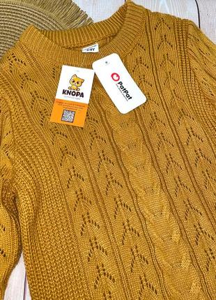 В'язаний светр косичка для дівчинки  американського бренду pat pat 8/9 років 134/140 см2 фото
