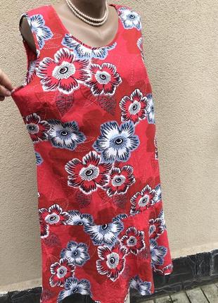 Лляне плаття,сарафан з рюшами по низу,великий розмір,9 фото