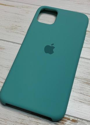 Силиконовый чехол silicone case для iphone 11 pro max бирюзовый ice sea blue 21 (бампер)