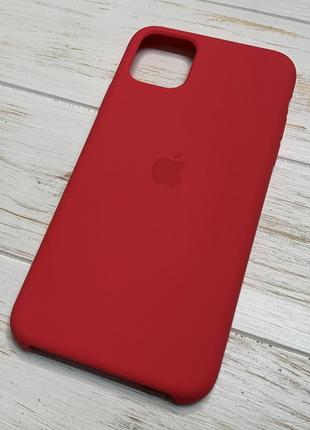 Силиконовый чехол silicone case для iphone 11 pro max малиновый raspberry red 39 (бампер)