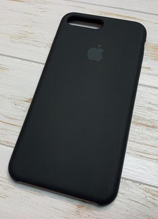 Силиконовый чехол silicone case для iphone 7 plus / 8 plus (7+ / 8+) черный black 18 (бампер)1 фото